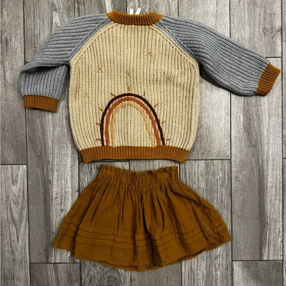 Wild Wawa Rainbow Knit Cardigan size 3-4 - Picture 7 of 7